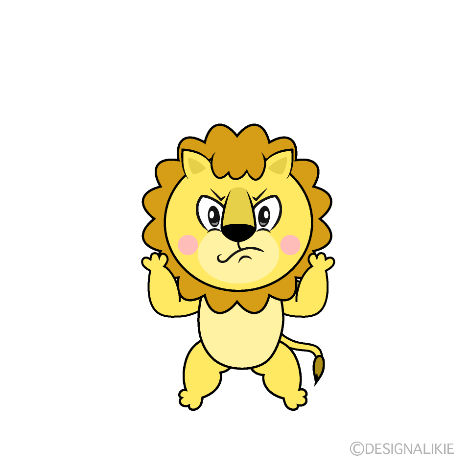 Angry Lion Cartoon Character Image