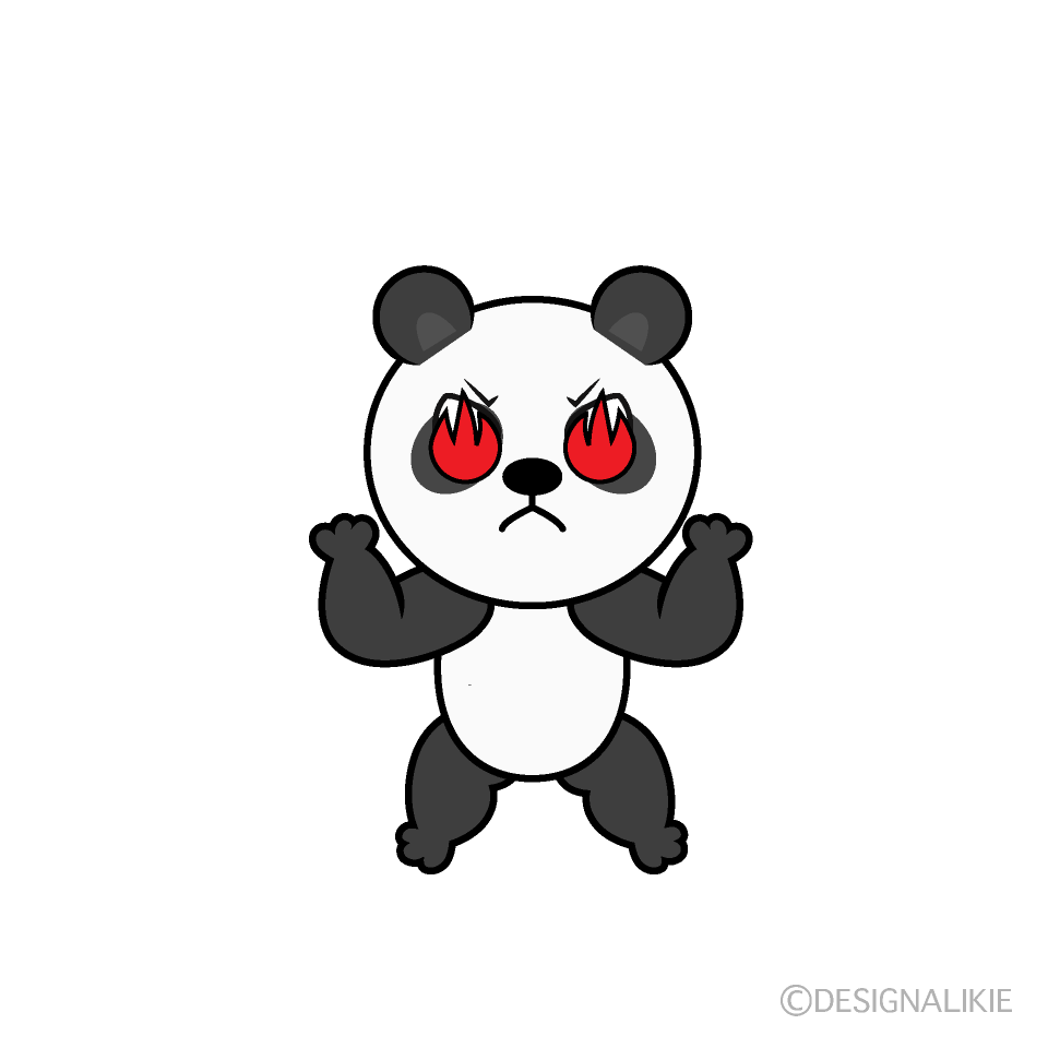 Enthusiastic Panda Cartoon Character Image