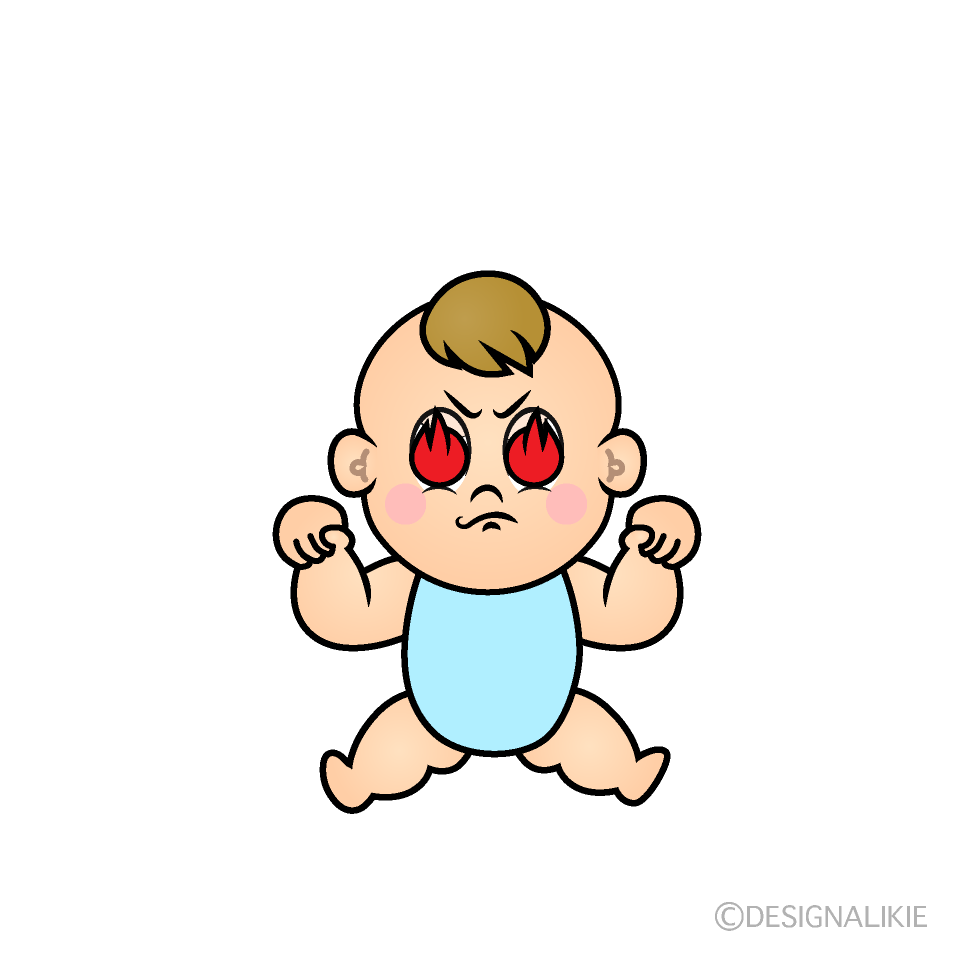 Enthusiastic Baby Boy Cartoon Character Image