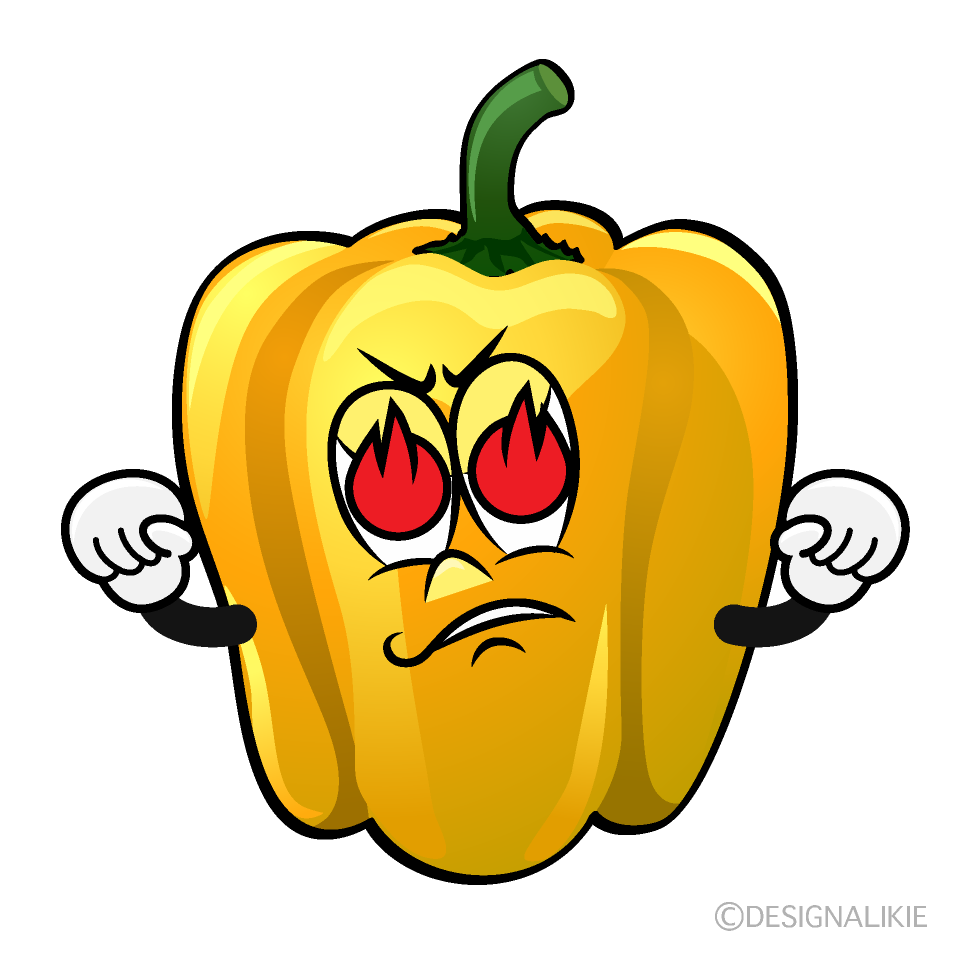 Enthusiasm Yellow Pepper Cartoon Character Image