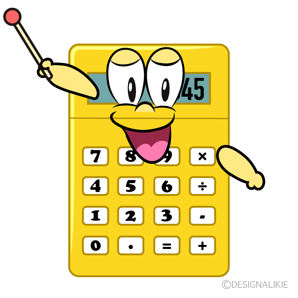 Speaking Calculator Cartoon Character Image