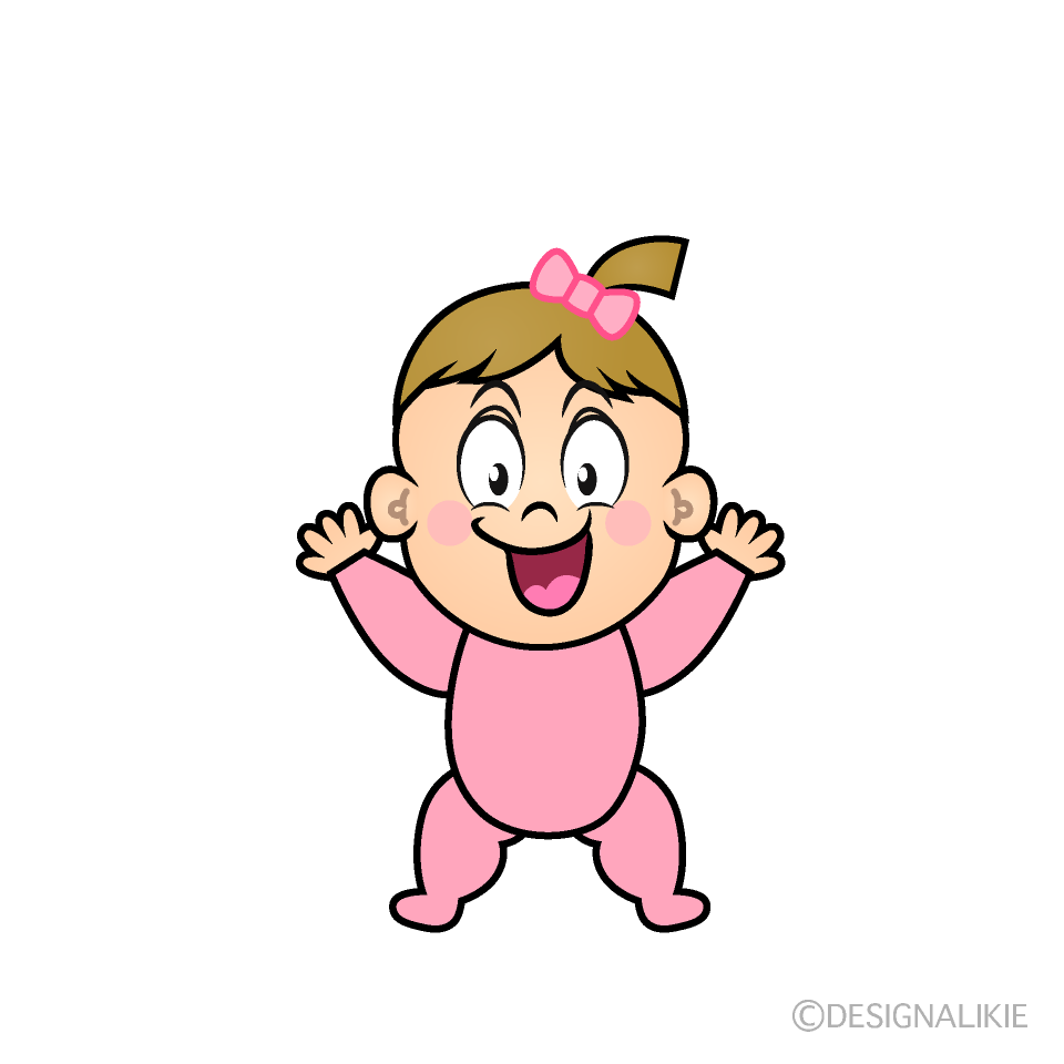 Surprised Baby Girl Cartoon Character Image