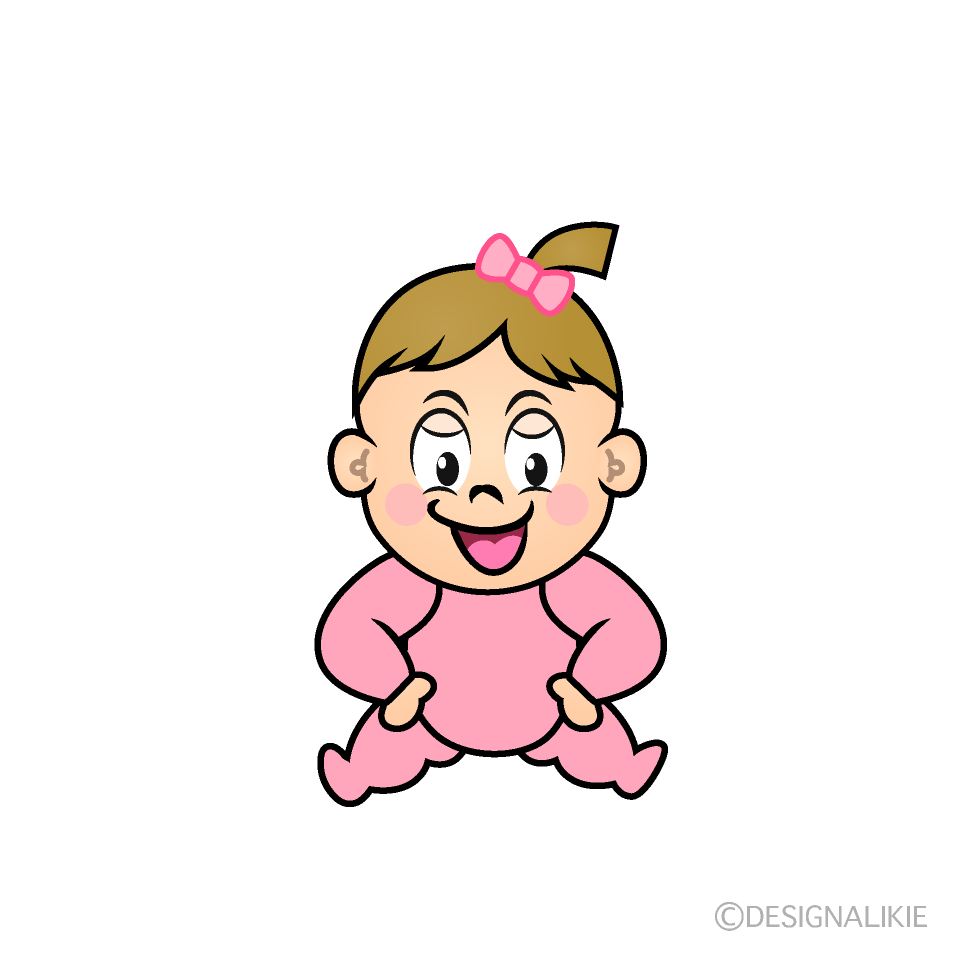 Glitter Baby Girl Cartoon Character Image