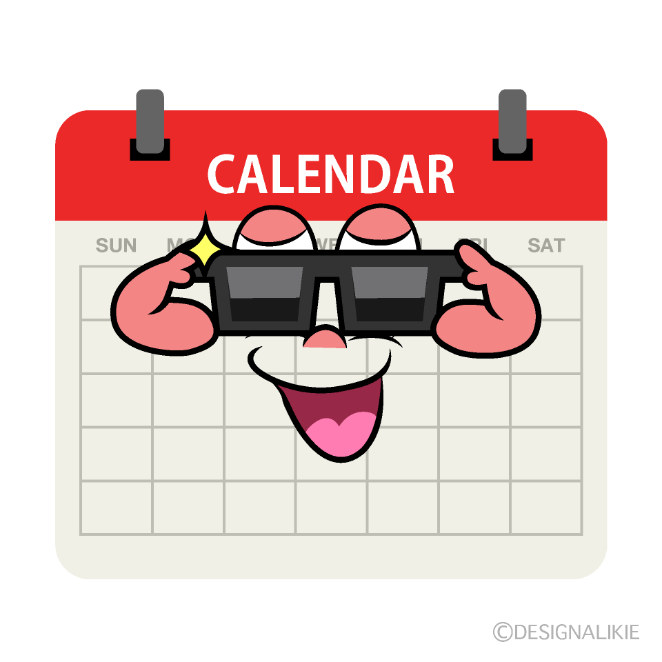 Cool Calendar Cartoon Character Image