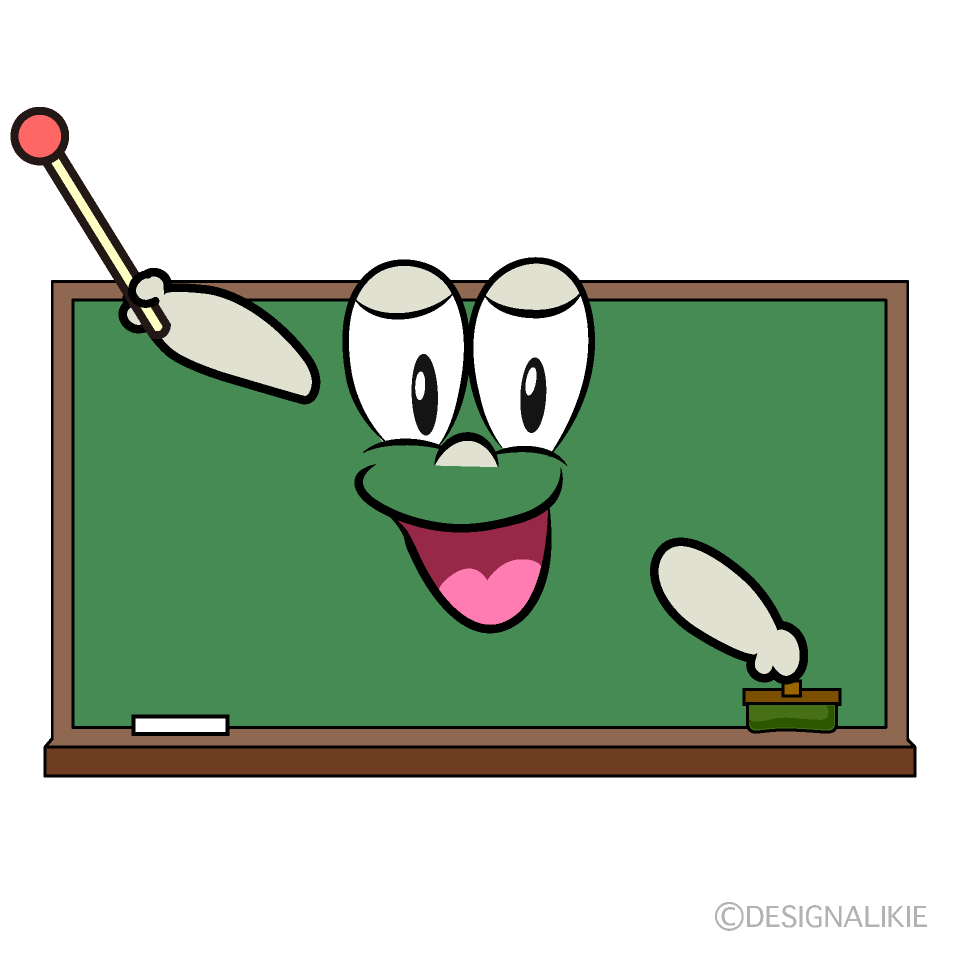 Speaking Blackboard Cartoon Character Image