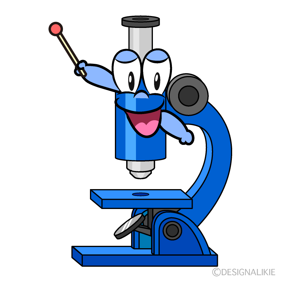 Speaking Microscope Cartoon Character Image