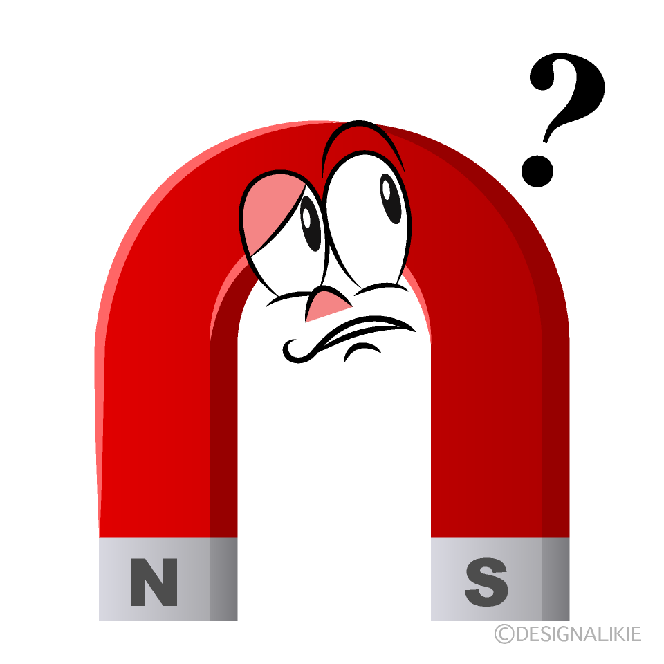 Thinking Magnet Cartoon Character Image