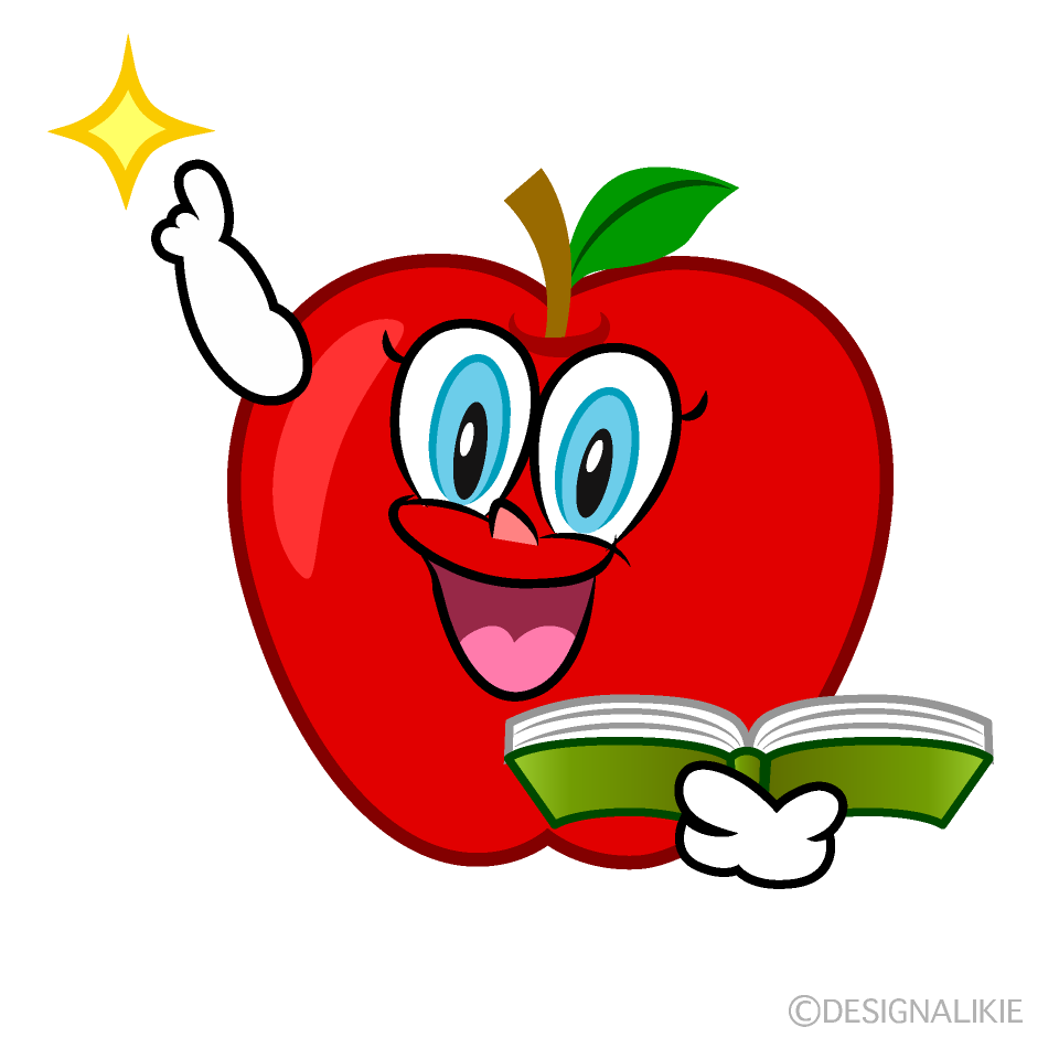 Posing Apple Teacher Cartoon Character Image