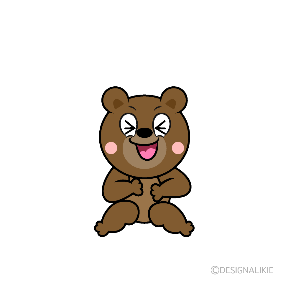 Laughing Bear Cartoon Character Image