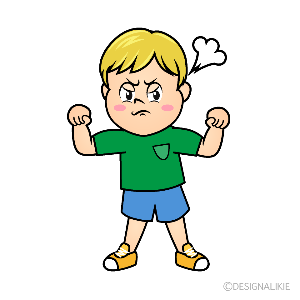 Angry Boy Cartoon Character Image