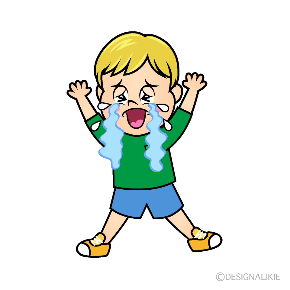 Crying Boy Cartoon Character Image
