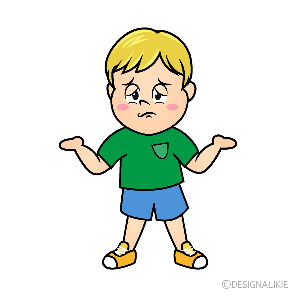 Troubled Boy Cartoon Character Image