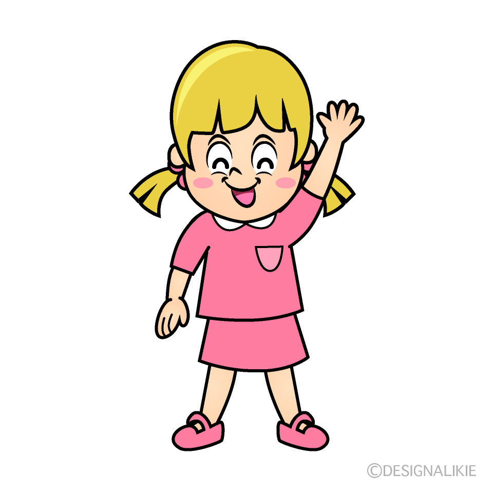 Smiling Girl Cartoon Character Image