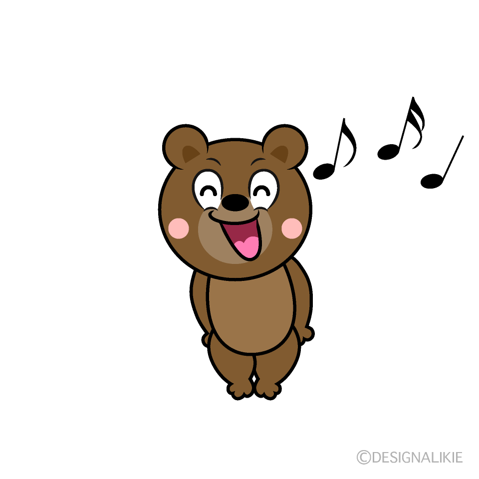 Singing Bear Cartoon Character Image