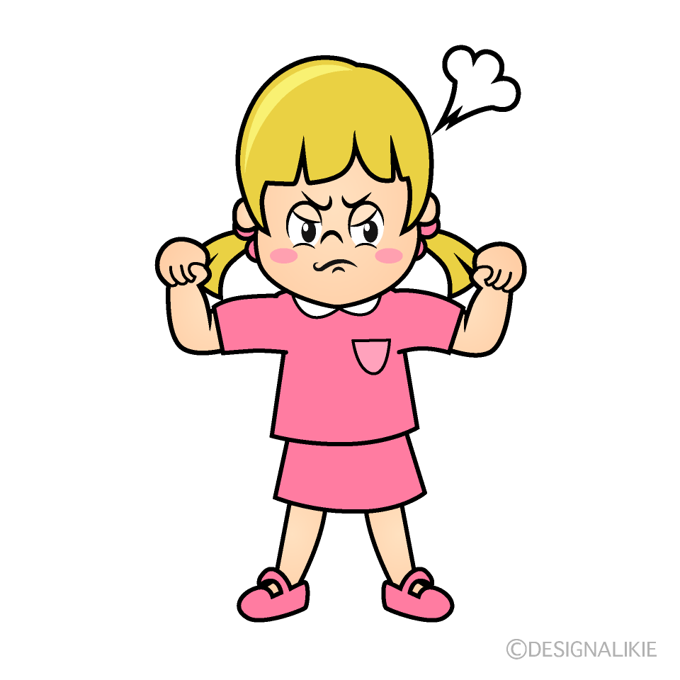 Angry Girl Cartoon Character Image