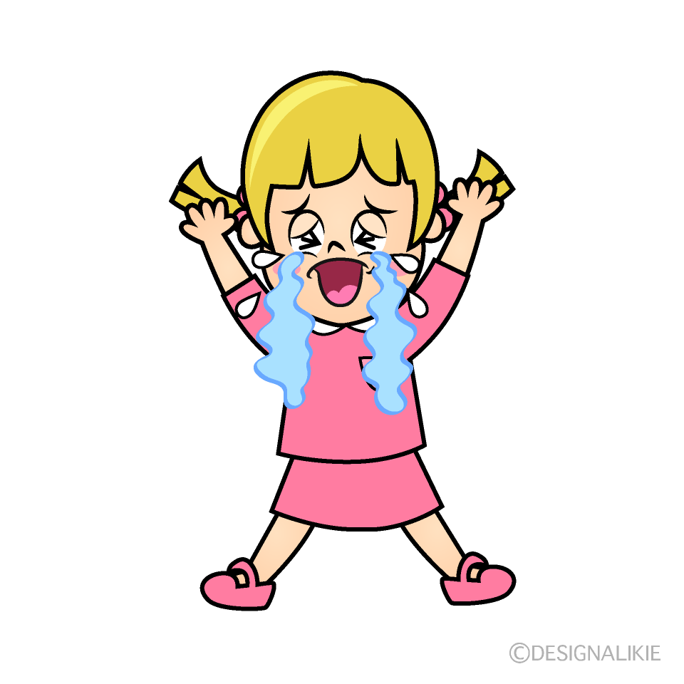 Crying Girl Cartoon Character Image