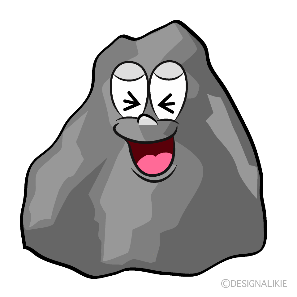 Laughing Rock Cartoon Character Image