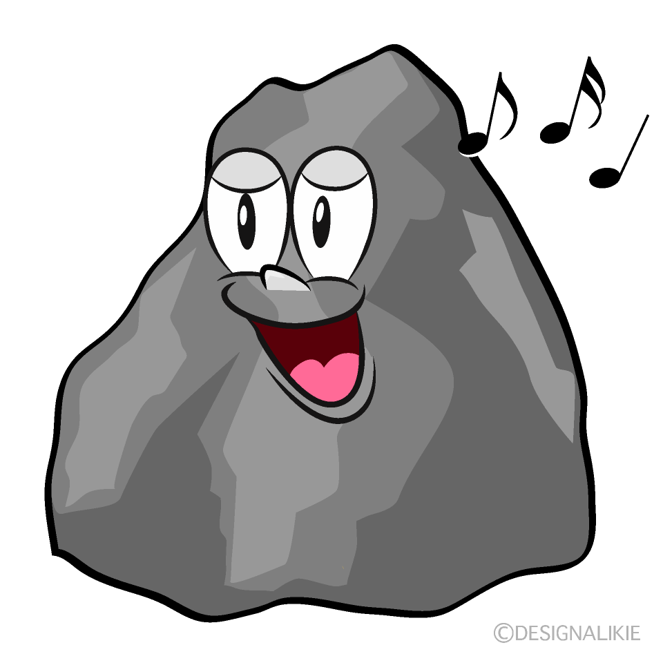Singing Rock Cartoon Character Image