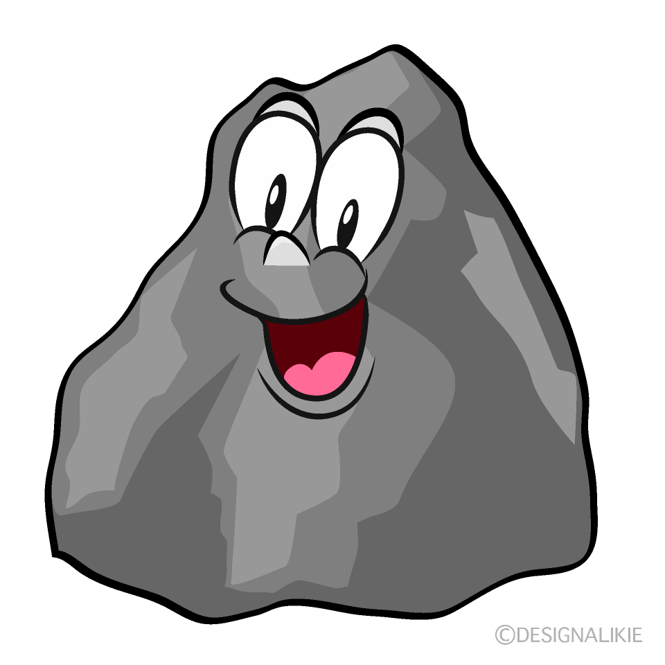 Surprising Rock Cartoon Character Image
