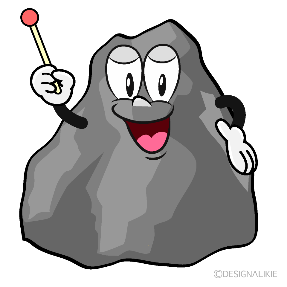 Speaking Rock Cartoon Character Image