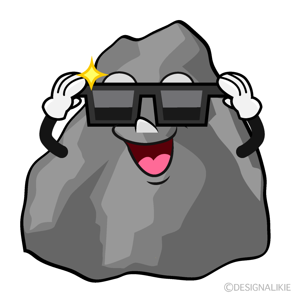 Cool Rock Cartoon Character Image