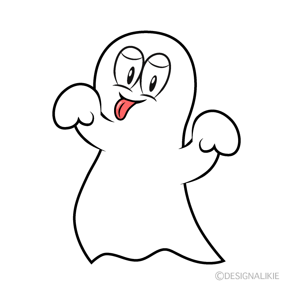 Smiling Ghost Cartoon Character Image