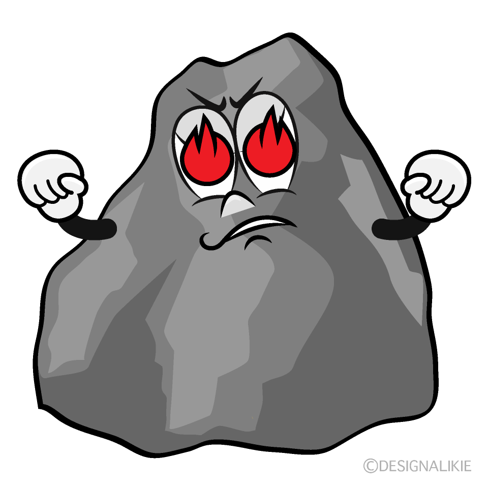 Enthusiasm Rock Cartoon Character Image