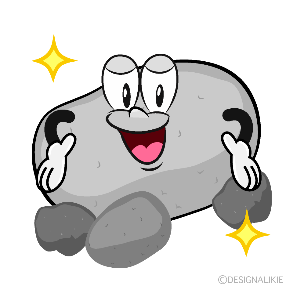 Glitter Stone Cartoon Character Image