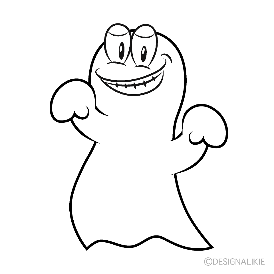 Grinning Ghost Cartoon Character Image