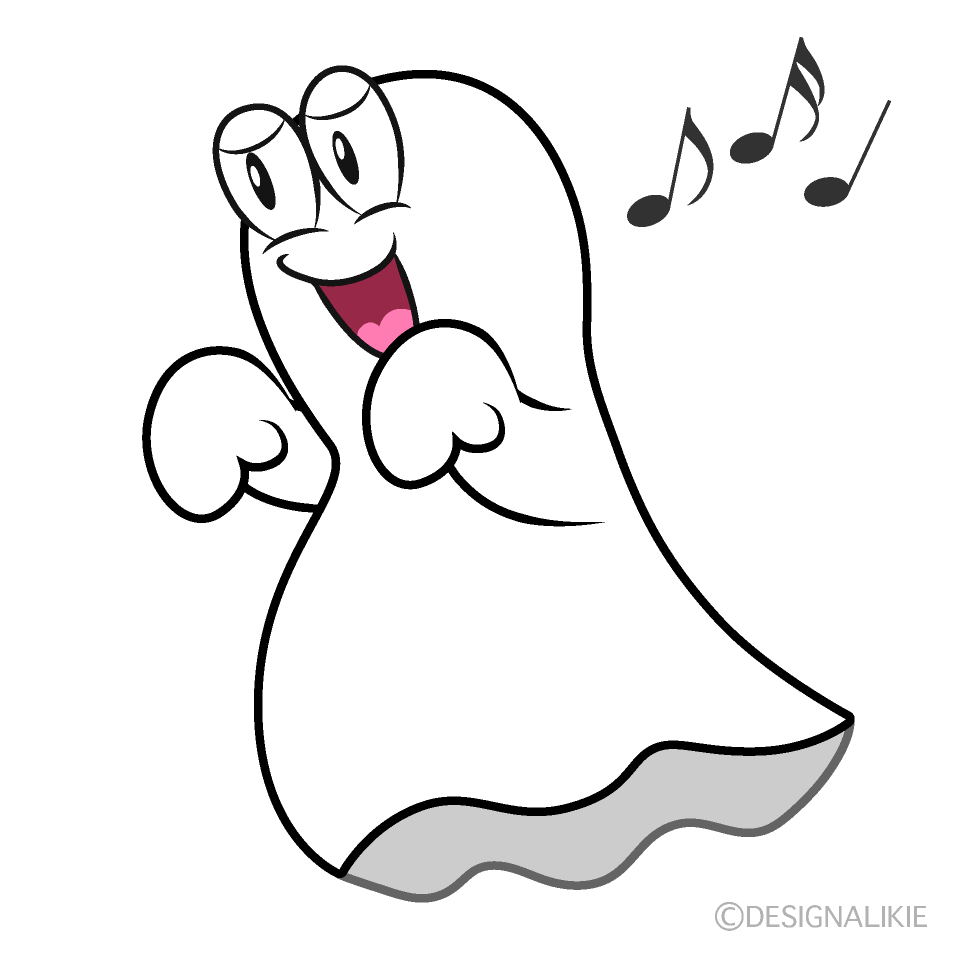 Singing Ghost Cartoon Character Image