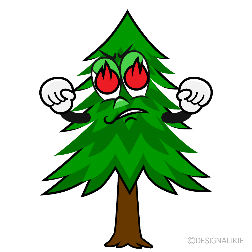 Enthusiasm Pine Tree Cartoon Character Image