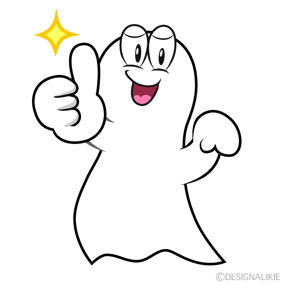 Thumbs Up Ghost Cartoon Character Image