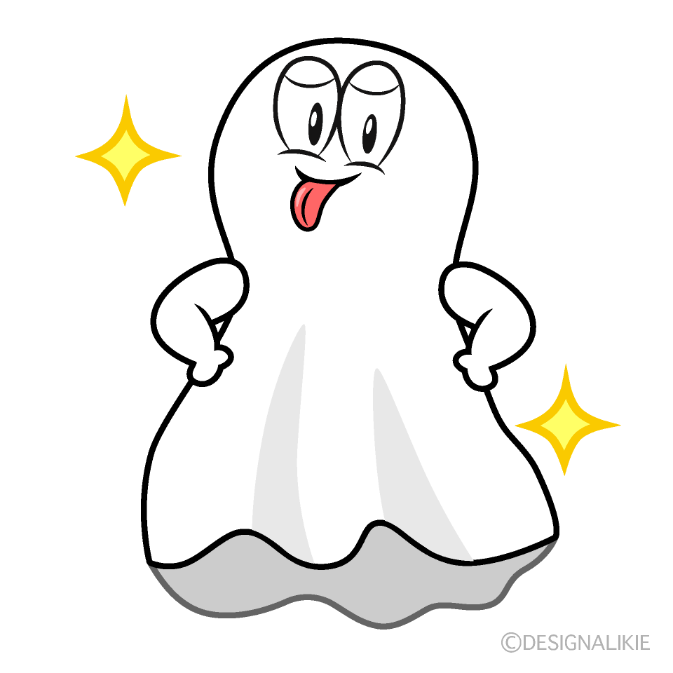 Glitter Ghost Cartoon Character Image