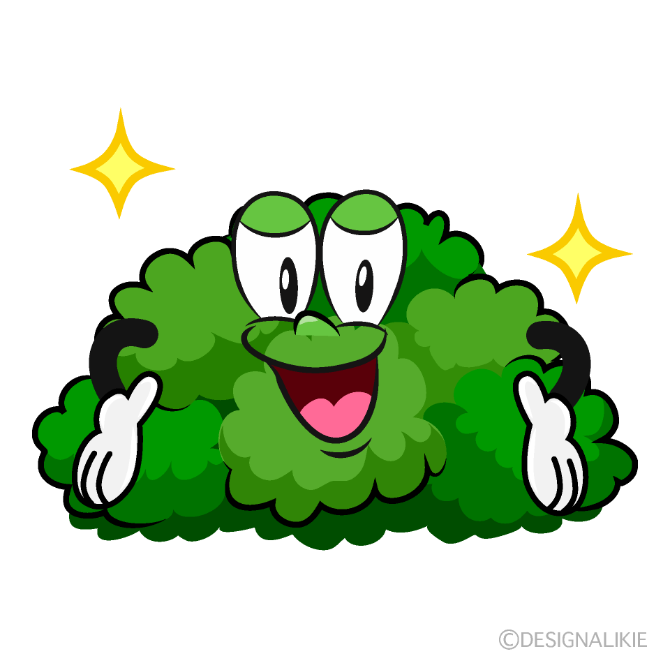 Glitter Bush Cartoon Character Image