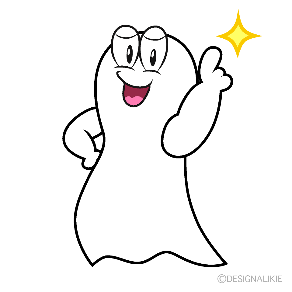 Posing Ghost Cartoon Character Image