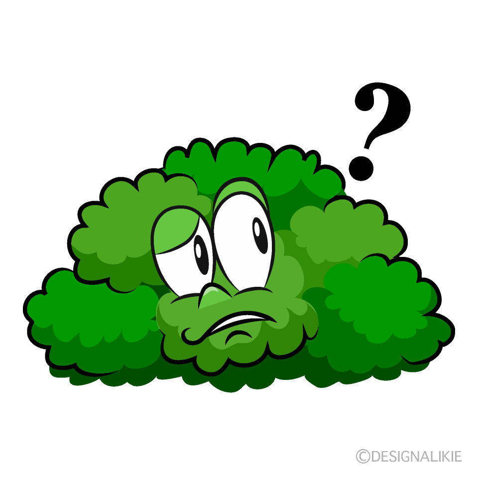 Thinking Bush Cartoon Character Image
