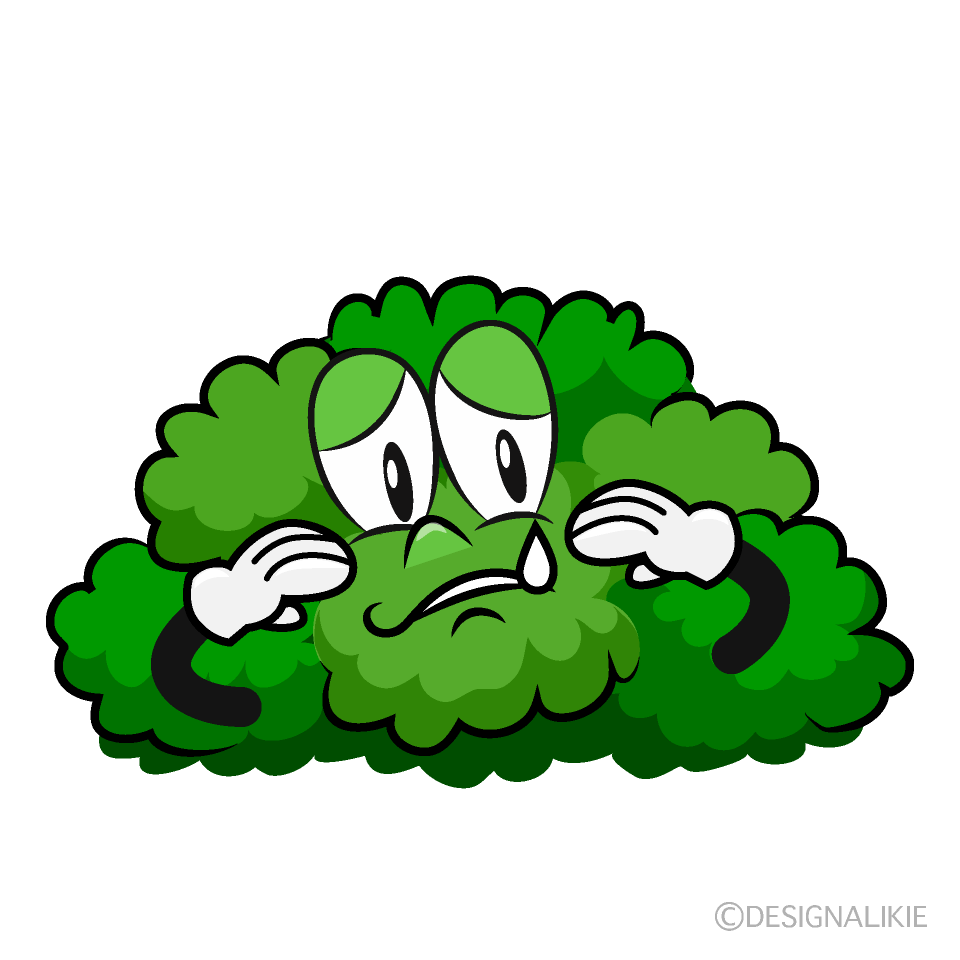 Sad Bush Cartoon Character Image