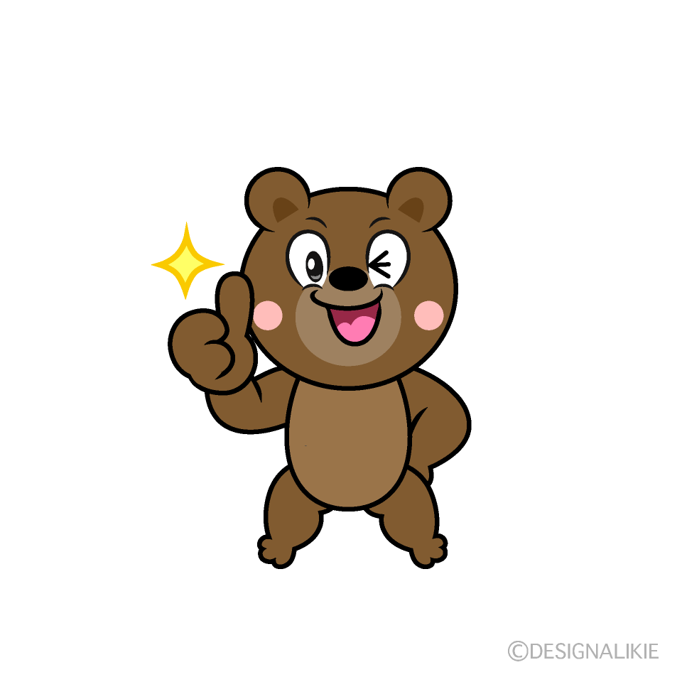 Thumbs Up Bear Cartoon Character Image