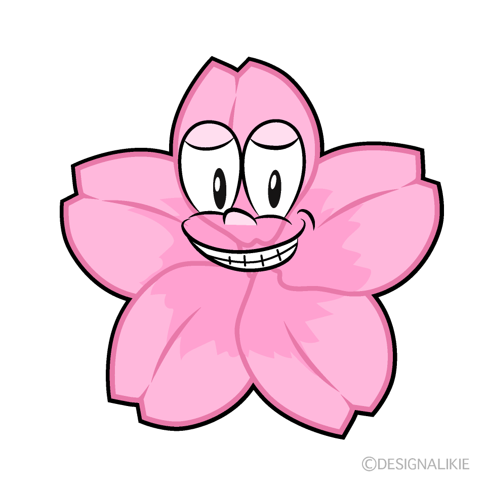 Cerezo en Flor Sonriendo Animado