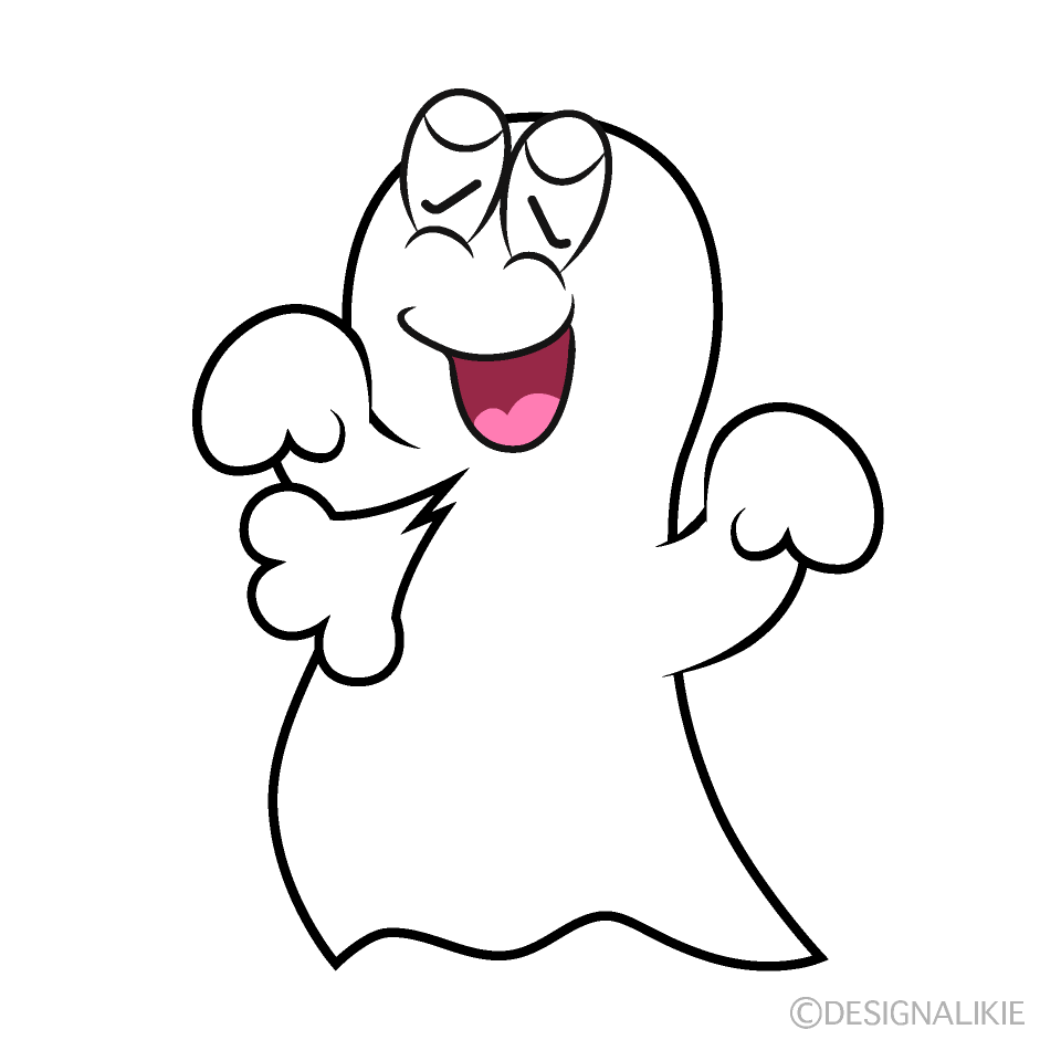 Relaxing Ghost Cartoon Character Image