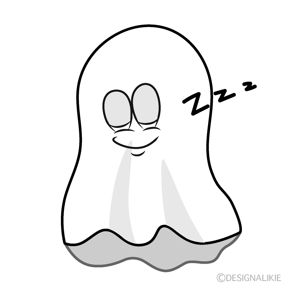 Sleeping Ghost Cartoon Character Image