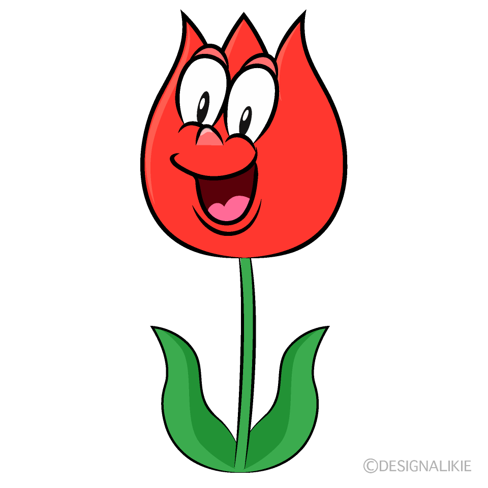 Surprising Tulip Cartoon Character Image