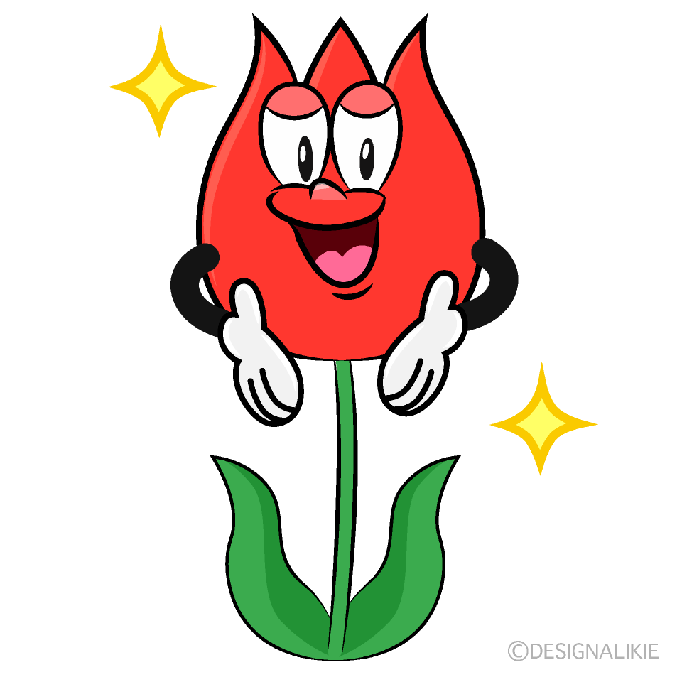 Glitter Tulip Cartoon Character Image