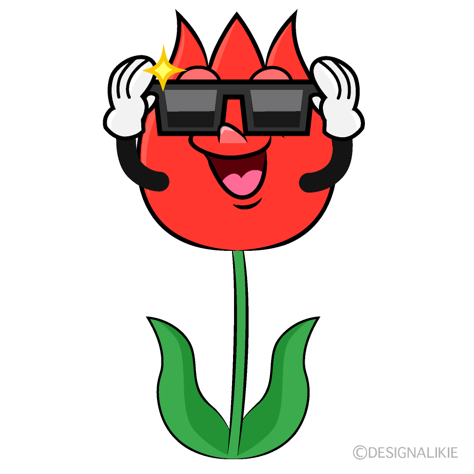 Cool Tulip Cartoon Character Image