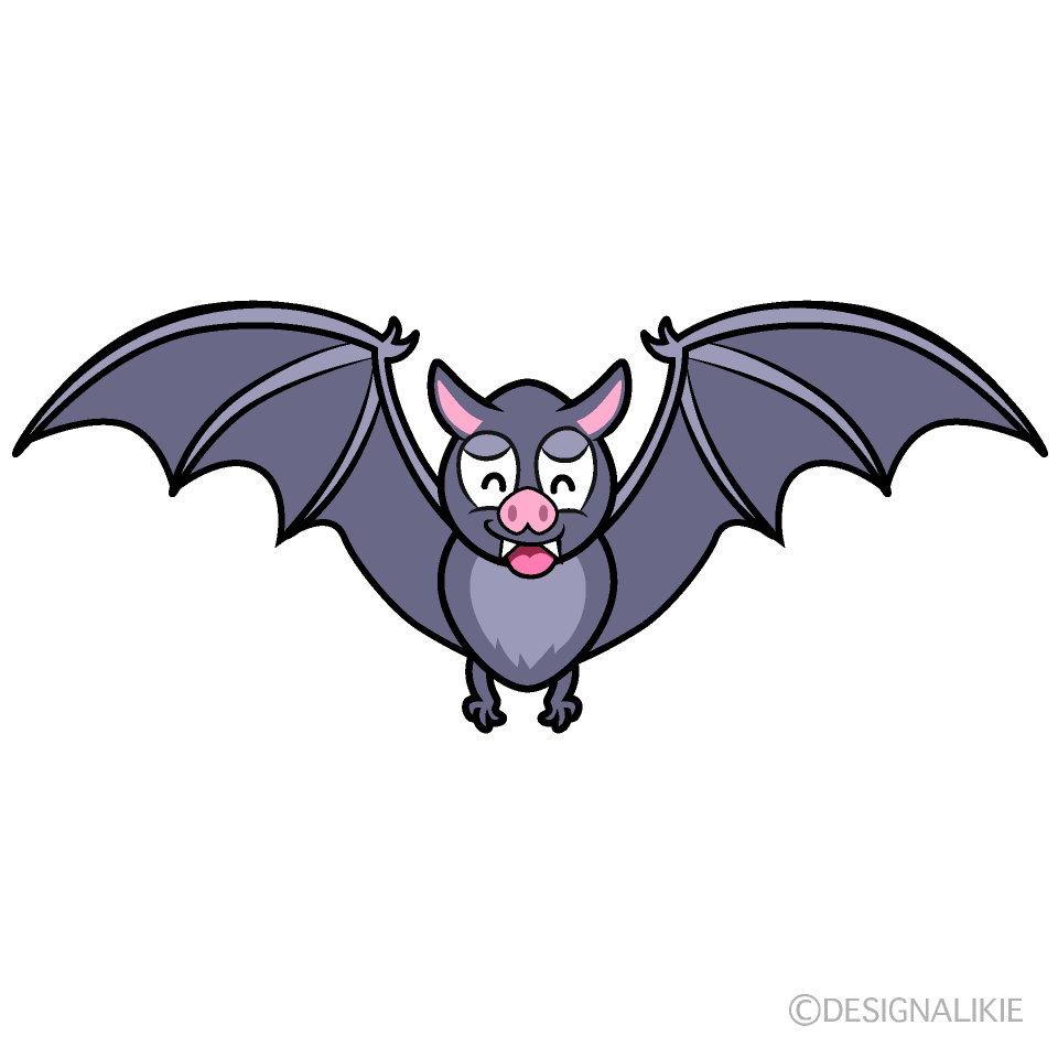 Smiling Bat Cartoon Character Image
