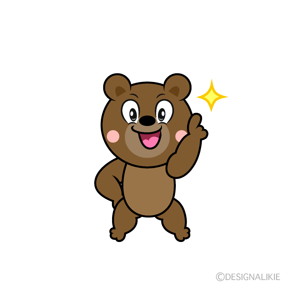 Posing Bear Cartoon Character Image