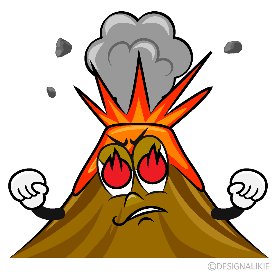 Enthusiasm Volcano Cartoon Character Image