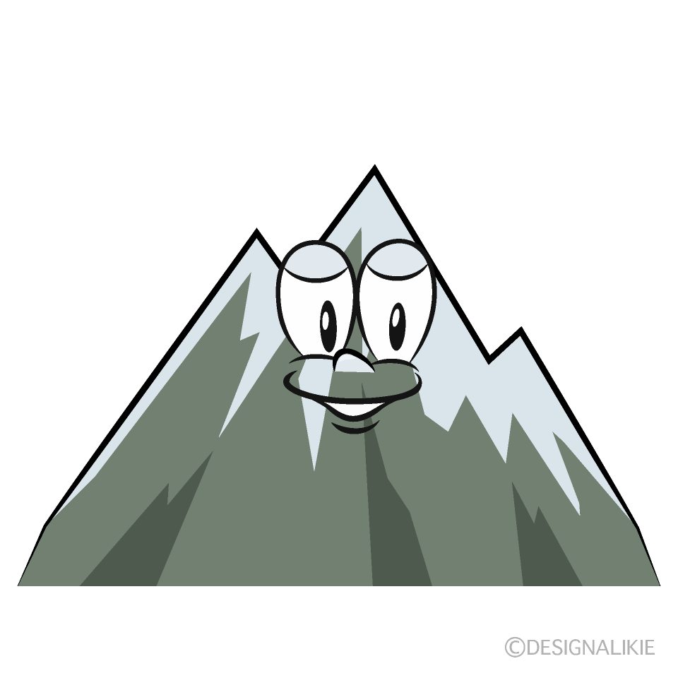 Snowy Mountain Cartoon Character Image