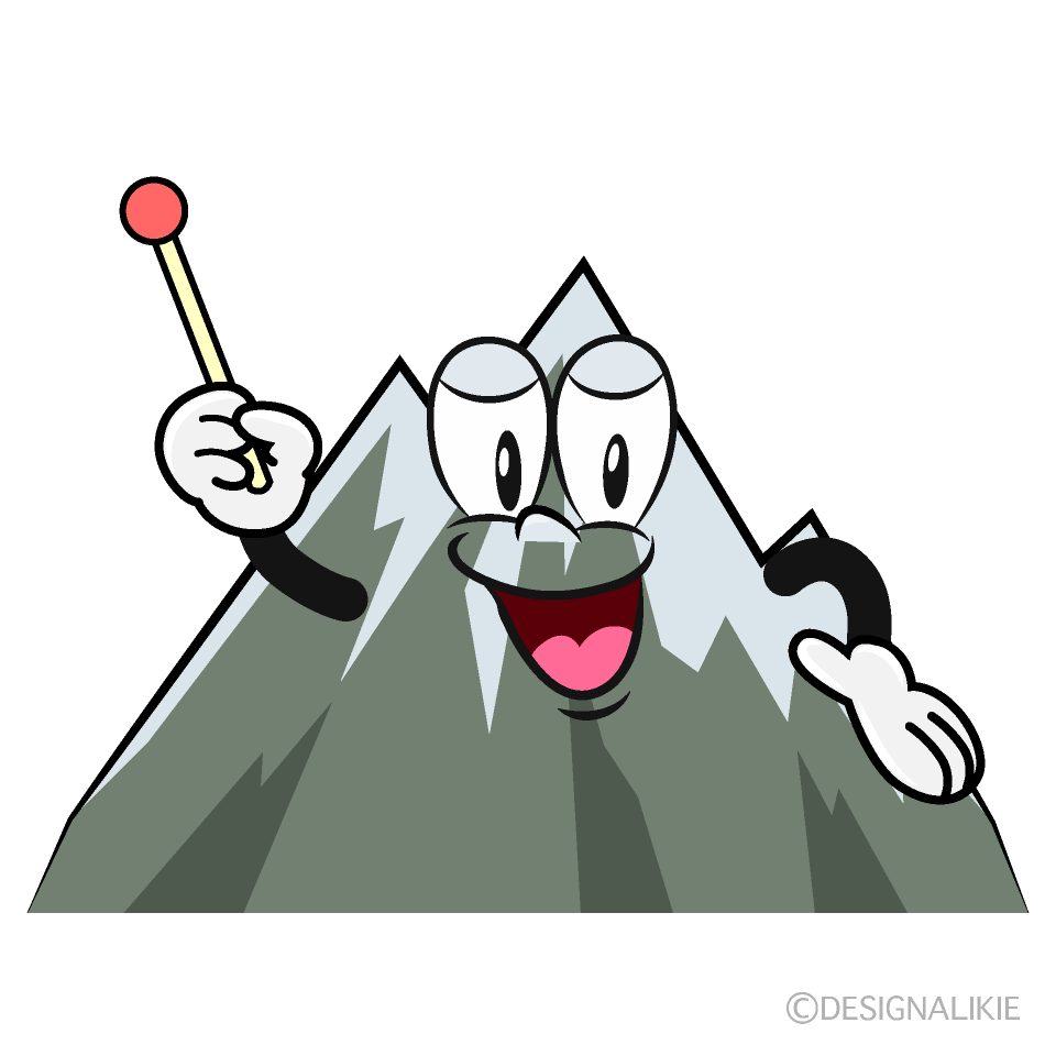 Speaking Snowy Mountain Cartoon Character Image