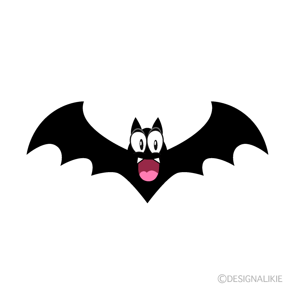 Murciélago Negro Sorprendido Animado
